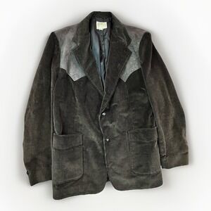 Mac Murray Blazer Corduroy And Suede Brown Western